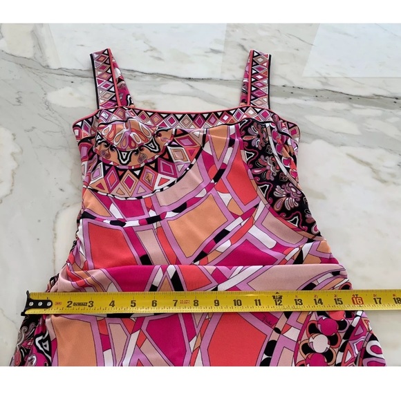 EMILIO PUCCI PINK MULTI DRESS MODEL 41R150 SIZE IT 44 / US 10 NWOTS! - Picture 10 of 17